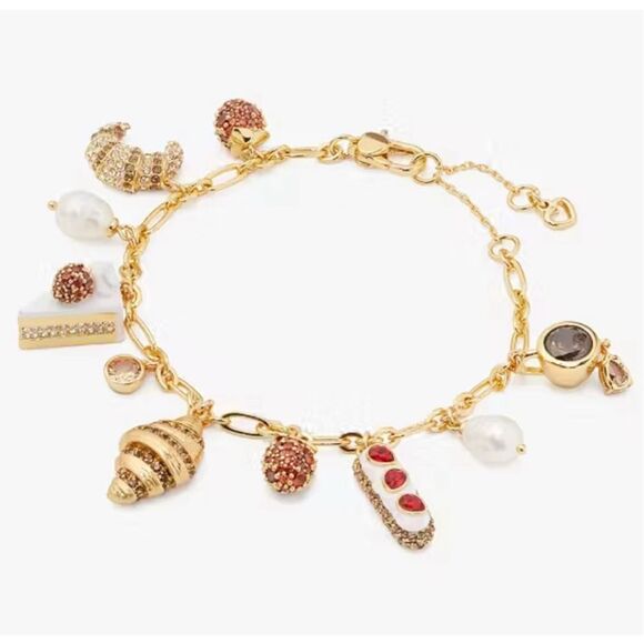 Kate Spade NWT charm bracelet - Patisserie bakery RARE - Picture 5 of 8